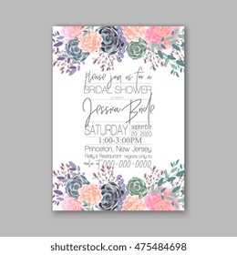 Wedding invitation or card with tropical floral background. Greeting postcard in grunge retro vector Elegance pattern with flower rose illustration vintage chrysanthemum Valentine day card Luau Aloha