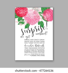 Wedding invitation or card with tropical floral background. Greeting postcard in grunge retro vector Elegance pattern with flower rose illustration vintage chrysanthemum Valentine day card Luau Aloha