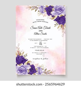 Wedding Invitation Card with Unique Floral Design. Illustrator and designer. Wedding Invites, save the date, Birthday Invites, Video Invites, E-Cards.