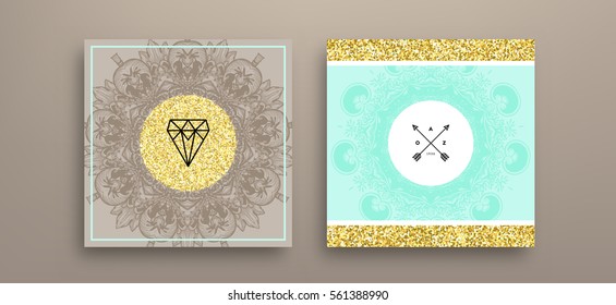 wedding invitation card or Valentines day designs set with vintage ornamental elements, borders, dividers, headers and frame templates. Retro flowers