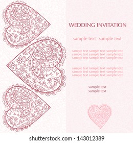 Wedding invitation card, vector