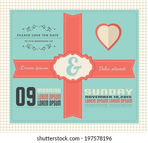 wedding invitation card vector 