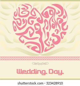 Wedding invitation card in vector