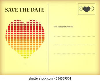Wedding invitation card in vector