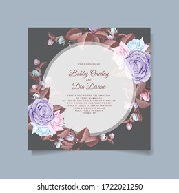 wedding invitation card vector design