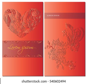 Wedding invitation card ,Vector ,Elegant design 