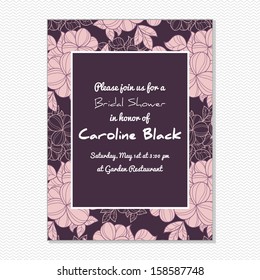 Wedding invitation card. Vector file contains few layers for easy using.