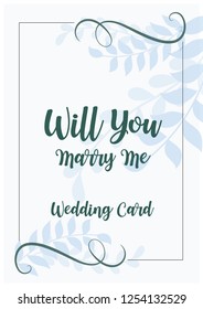 Wedding invitation or card with vector and illustration.