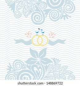 Wedding invitation card vector illustration