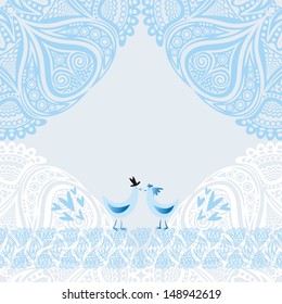 Wedding invitation card vector illustration