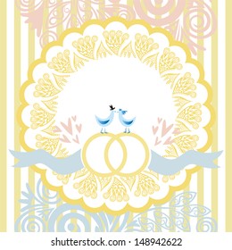 Wedding invitation card vector illustration