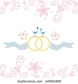 Wedding invitation card vector illustration