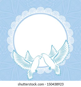 Wedding invitation card vector illustration