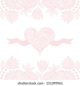 Wedding invitation card vector illustration