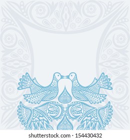Wedding invitation card vector illustration
