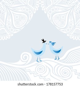 Wedding invitation card vector illustration