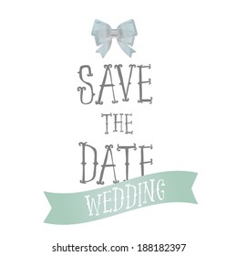 Wedding invitation card. Vector illustration. 