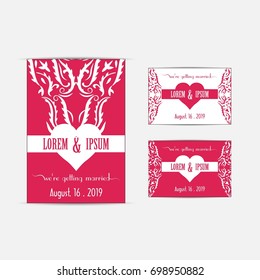 Wedding Invitation Card, Vector, Illustration, Eps File