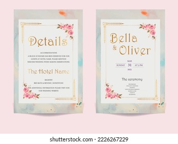 wedding invitation card vector shape