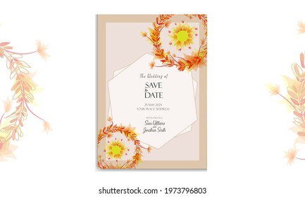 Wedding Invitation Card, Invitation Vector Template