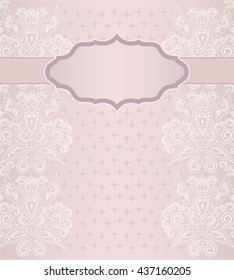 Wedding invitation card. Vertical softly decorative pattern. Vector background.