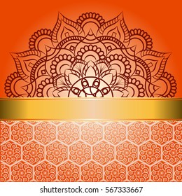 Wedding invitation or card . Vintage vector.