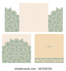 Wedding invitation or card . Vintage vector.