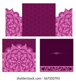 Wedding invitation or card . Vintage vector.