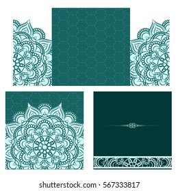 Wedding invitation or card . Vintage vector.