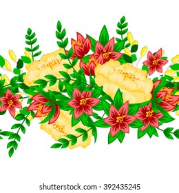 Wedding invitation card wirh llower wreat. Bridal shower invitaton.
