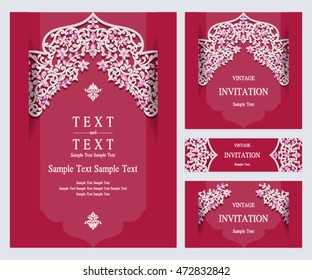 Wedding invitation or cards.