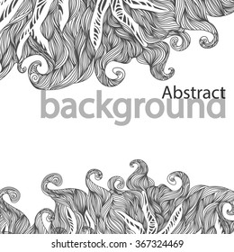 Wedding invitation cards with abstract waves. (Use for Boarding Pass, invitations, thank you card.) Vector illustration.