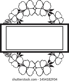 Wedding invitation cards, with design elegant floral frame. Vector