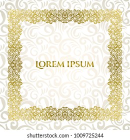 Wedding Invitation cards, Elegant modern design with vignette background. Frame and design elements. 