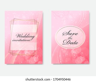 Tarjetas de invitación de matrimonio con elementos florales.
