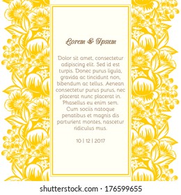 Wedding invitation cards with floral elements.
