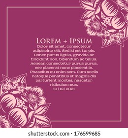 Wedding invitation cards with floral elements.