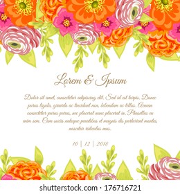 Wedding invitation cards with floral elements.