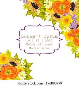 Wedding invitation cards with floral elements.