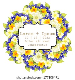Wedding invitation cards with floral elements.