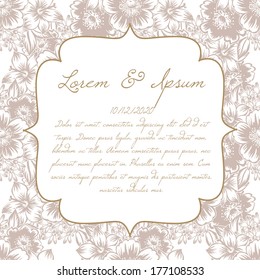 Wedding invitation cards with floral elements.