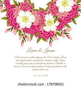 Wedding invitation cards with floral elements.