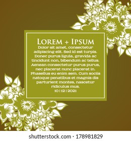 Wedding invitation cards with floral elements.