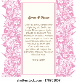 Wedding invitation cards with floral elements.
