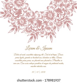 Wedding invitation cards with floral elements.