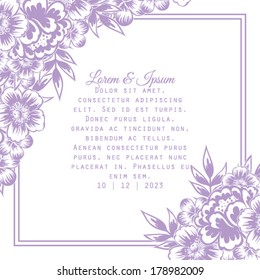 Wedding invitation cards with floral elements.