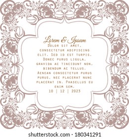Wedding invitation cards with floral elements.
