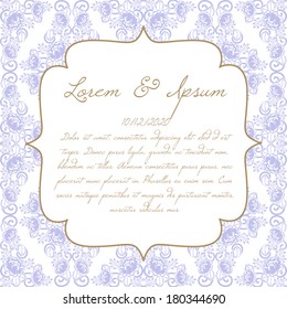 Wedding invitation cards with floral elements.