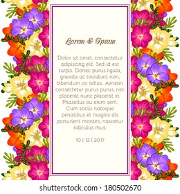 Wedding invitation cards with floral elements.