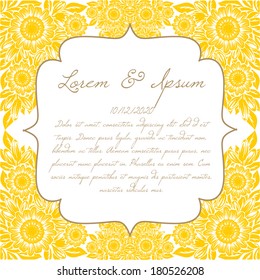 Wedding invitation cards with floral elements.